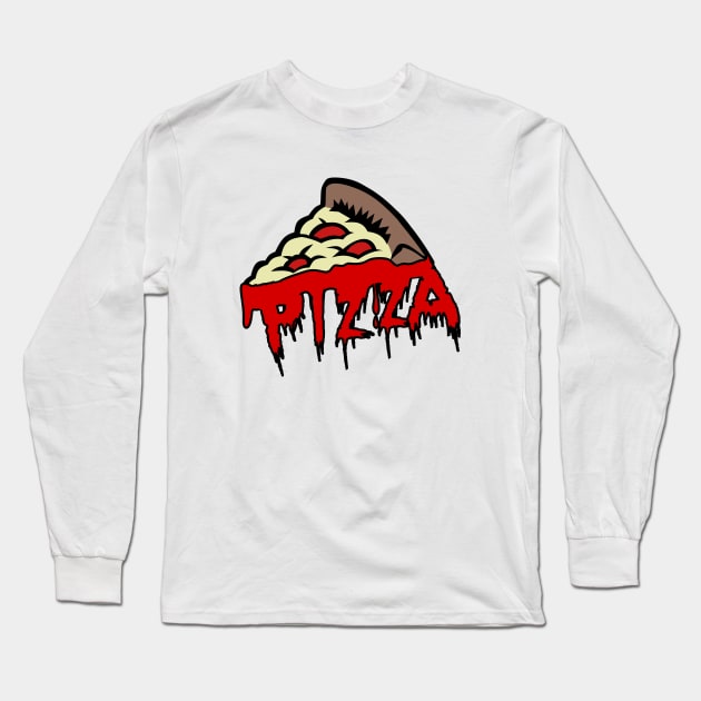 Pizza of horrors Long Sleeve T-Shirt by Mandz11